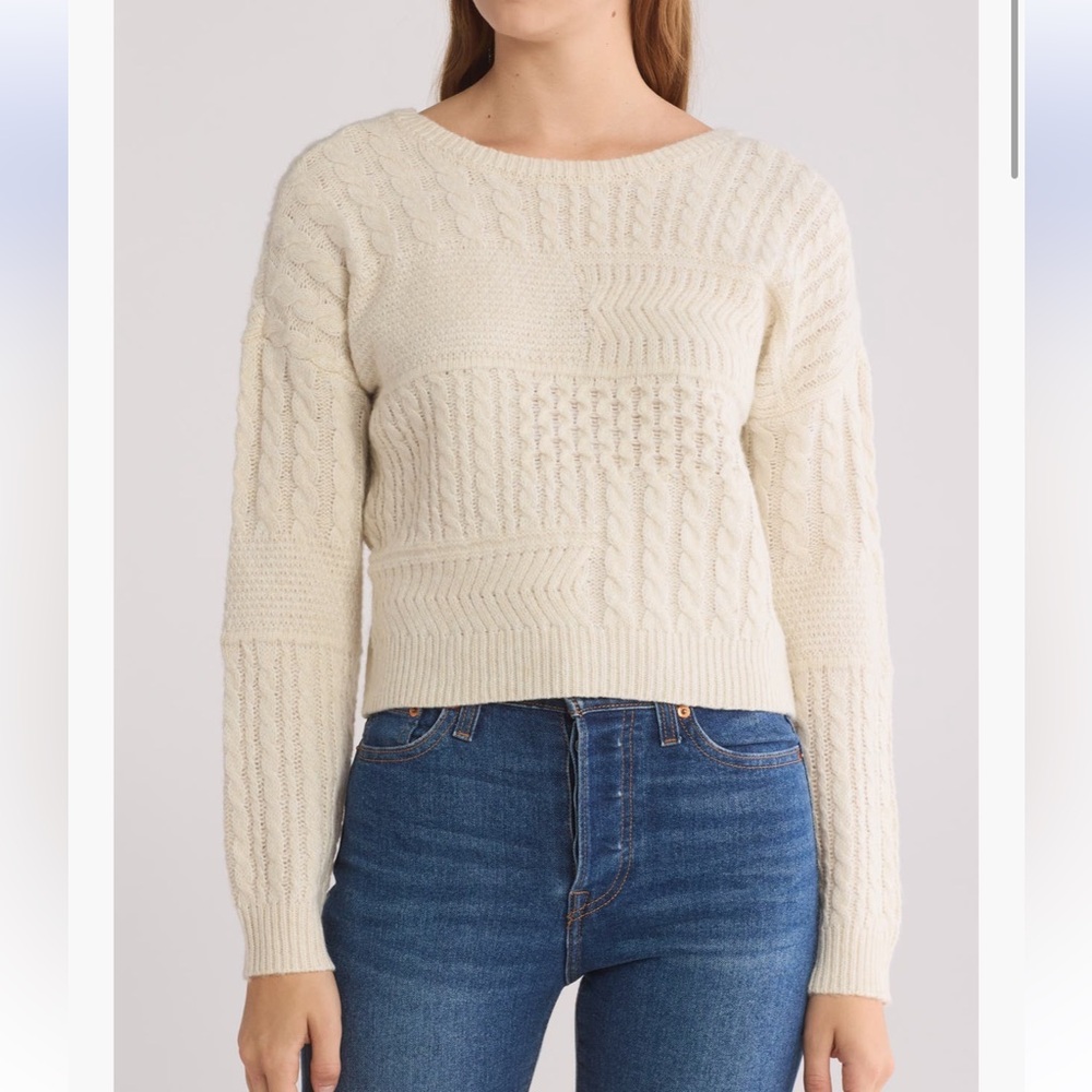 Elegant Cream Knit Sweater